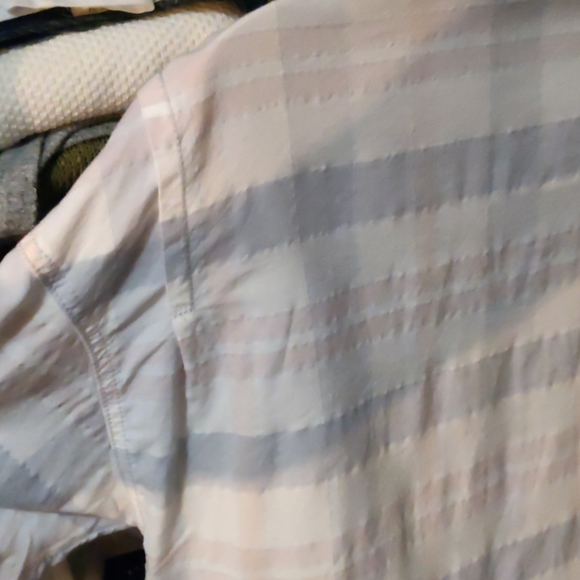 Free People pastel plaid pocketed button up shirt - Picture 6 of 10